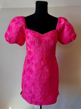 Lilly Pulitzer Passion Fruit Pink Leaf Jacquard Dress/Romper